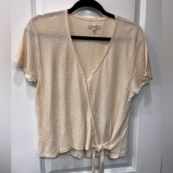 Madewell  Wrap-Tie Top Sz L - Picture 6 of 13